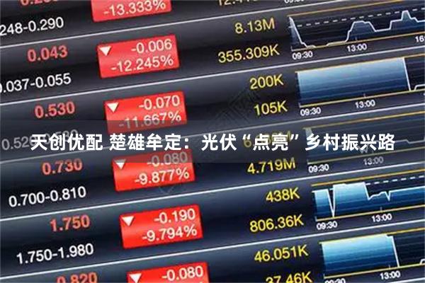 天创优配 楚雄牟定：光伏“点亮”乡村振兴路