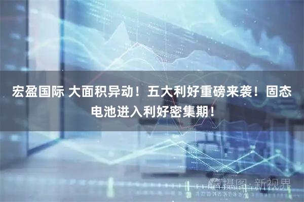 宏盈国际 大面积异动！五大利好重磅来袭！固态电池进入利好密集期！